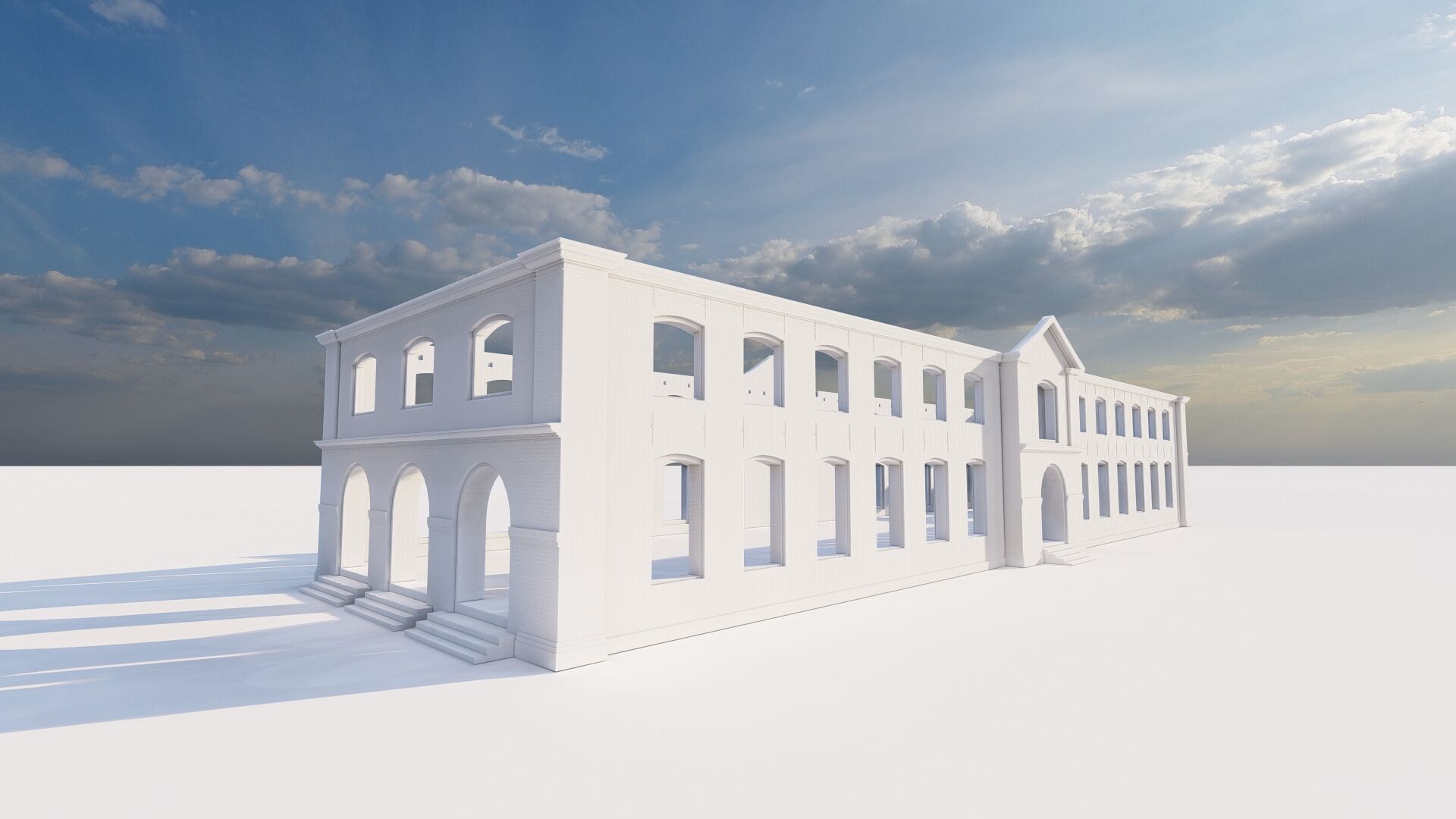 Commercial building-building classic 3D model_14