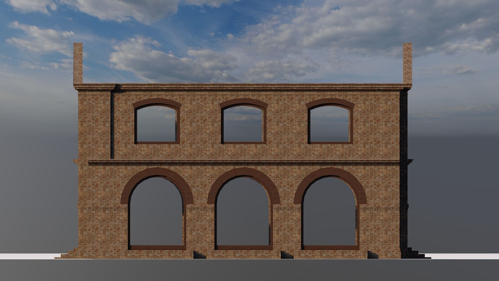 Commercial building-building classic 3D model_6