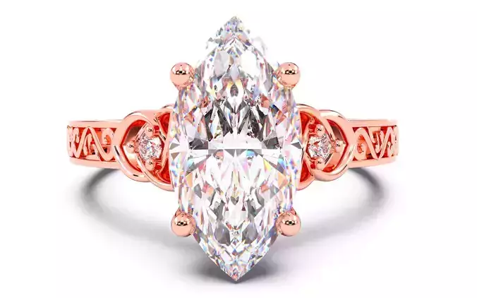 Marquise Diamond Vintage Setting Solitaire Ring