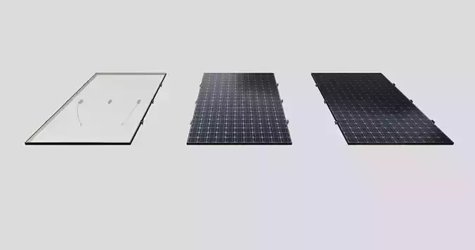 Black Framed Solar Panel 590W 2285x1134x30mm