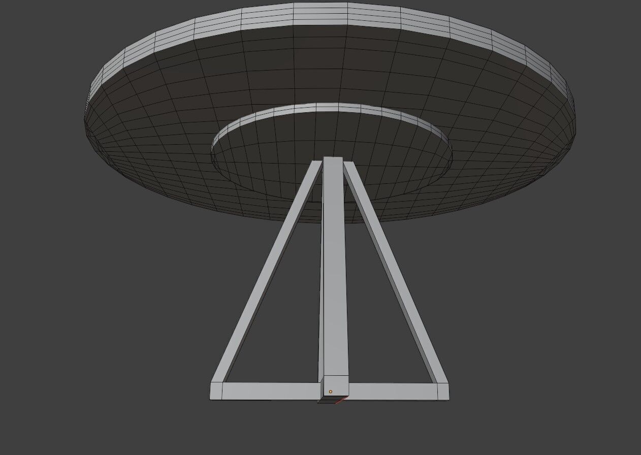 Cicrle table Low-poly 3D model_11