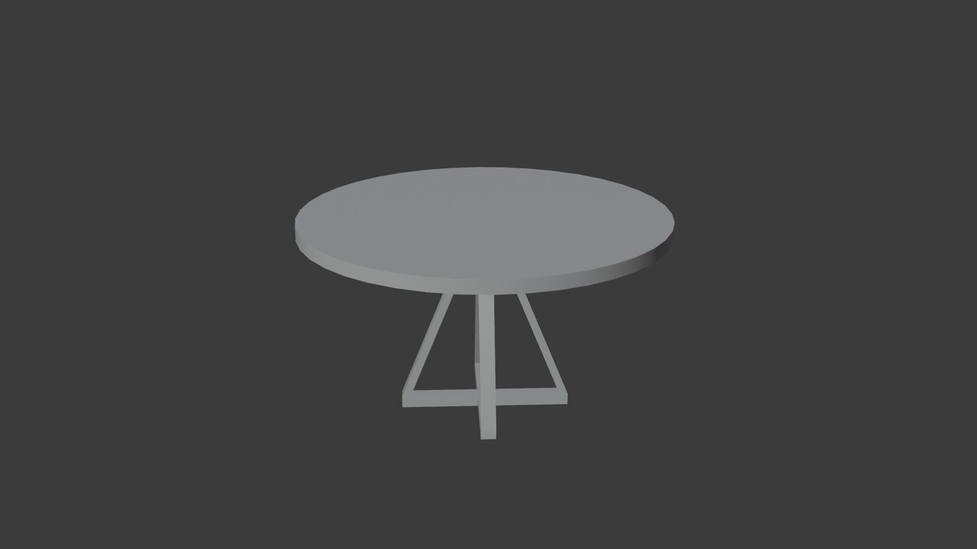 Cicrle table Low-poly 3D model_7