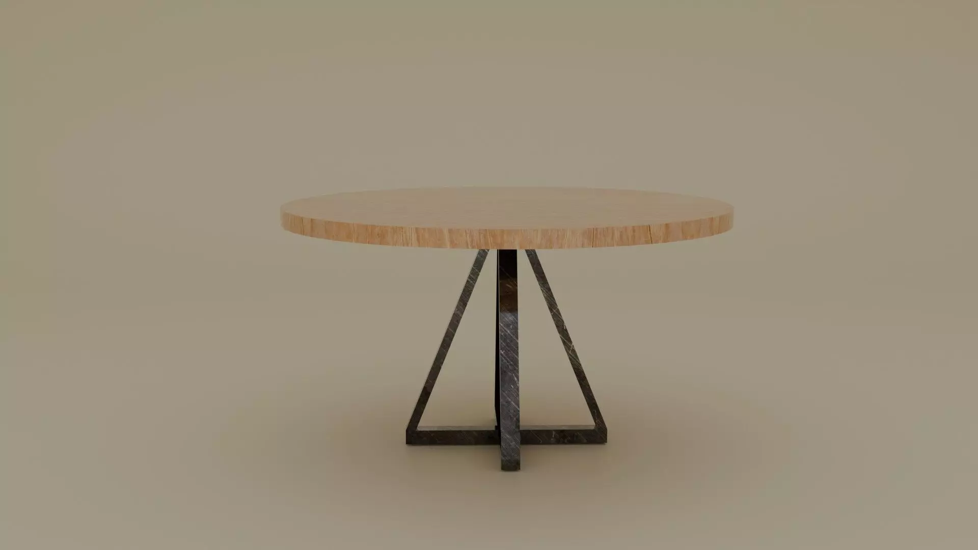 Cicrle table Low-poly 3D model_0