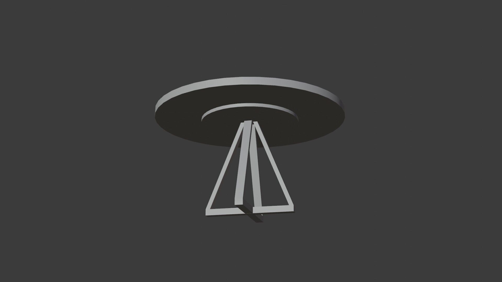 Cicrle table Low-poly 3D model_8