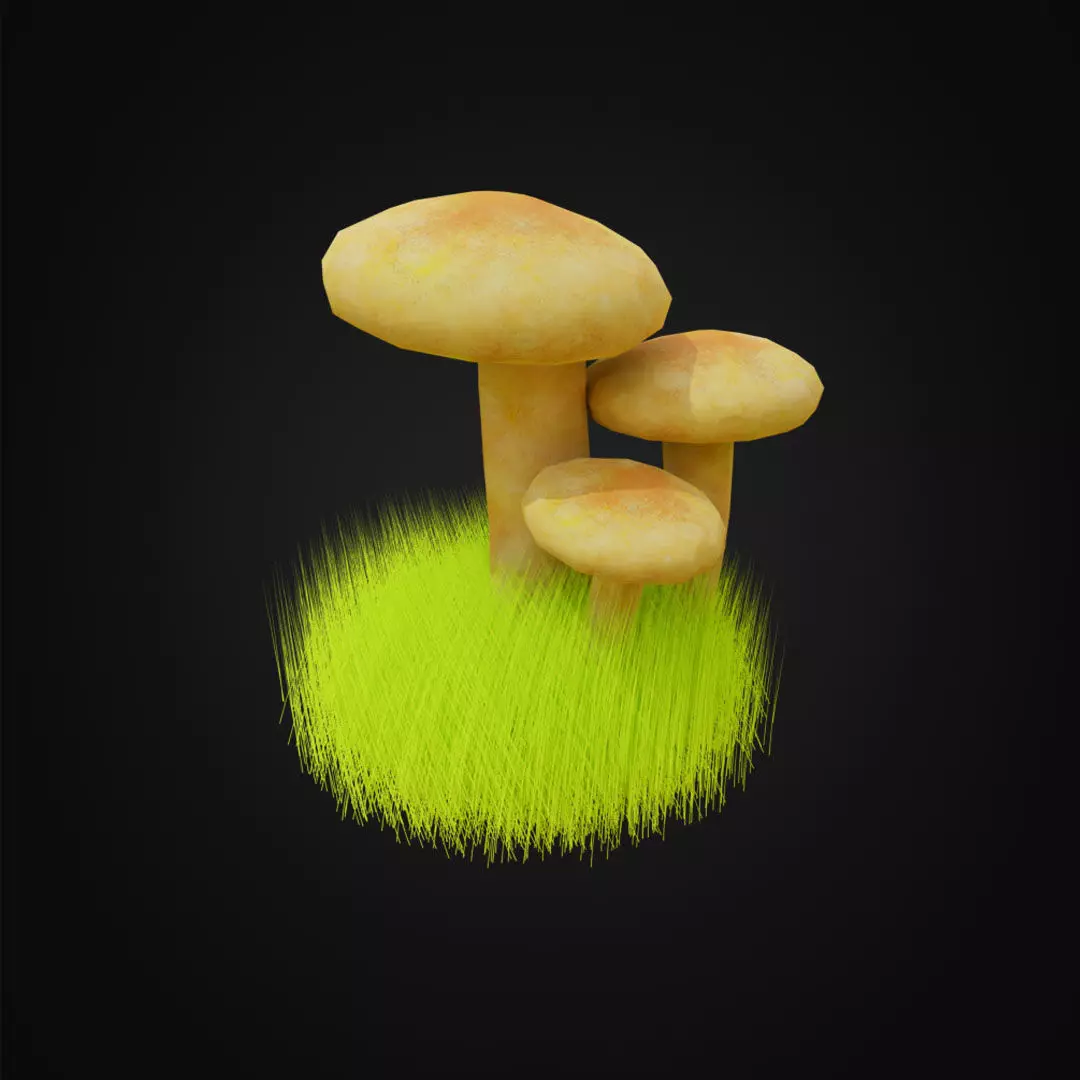 Sulphur Tufts Low-poly 3D model