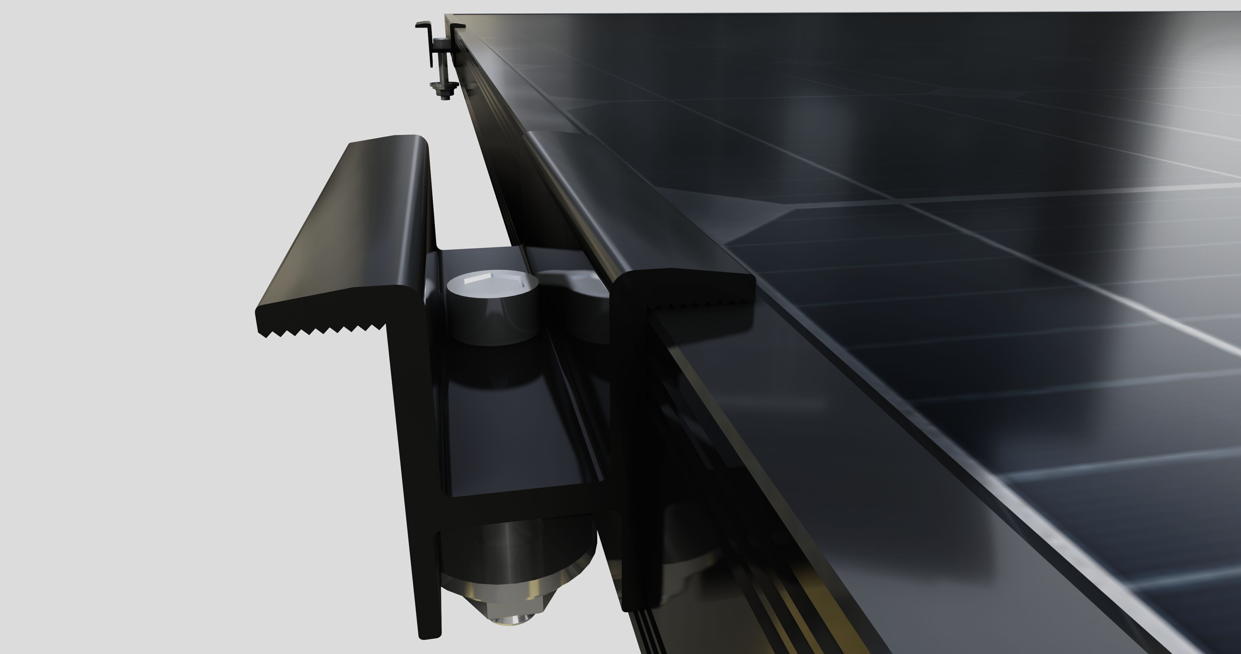 Black Framed Solar Panel 320W 1950x990x35mm 3D model_12