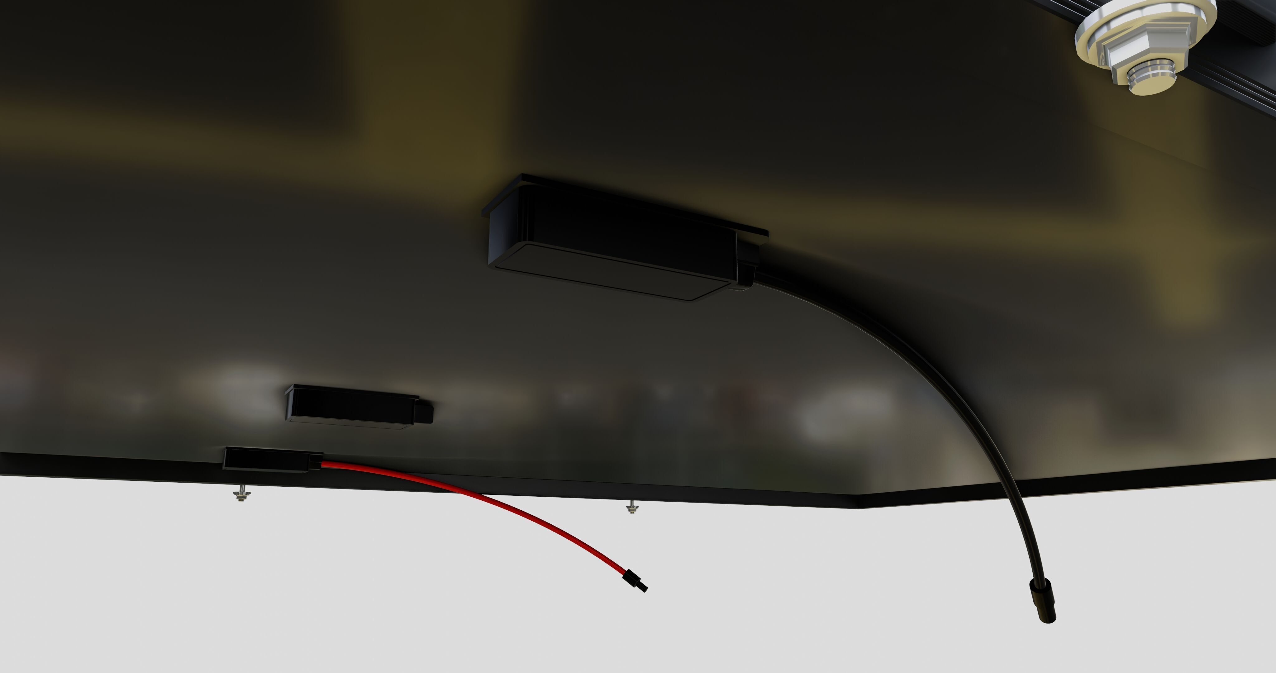 Black Framed Solar Panel 320W 1950x990x35mm 3D model_15