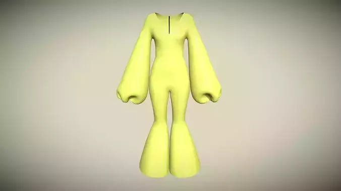 Fashion Dance Catsuit In Low Poly
