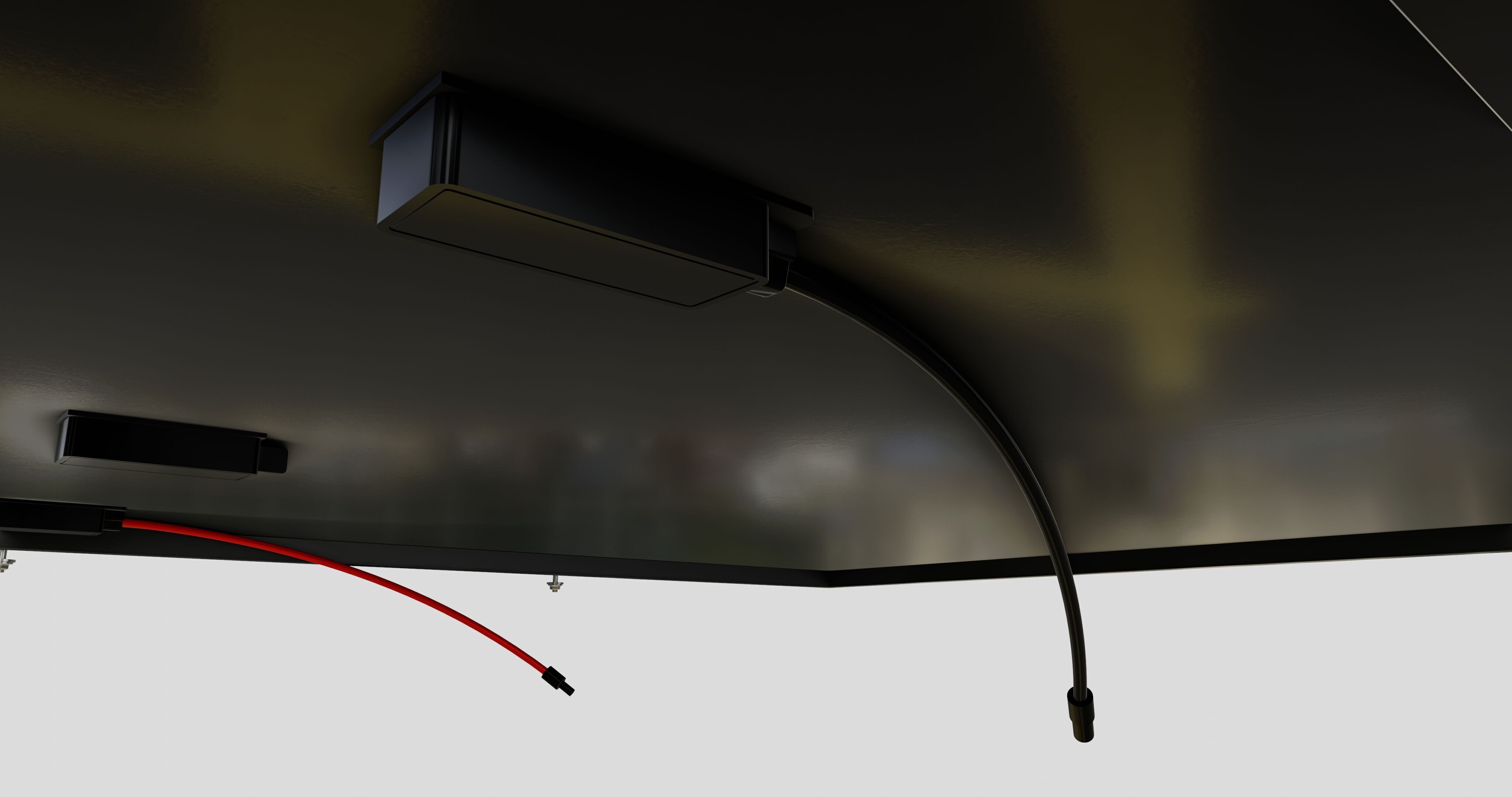 Black Framed Solar Panel 160W 1480x670x35mm 3D model_7