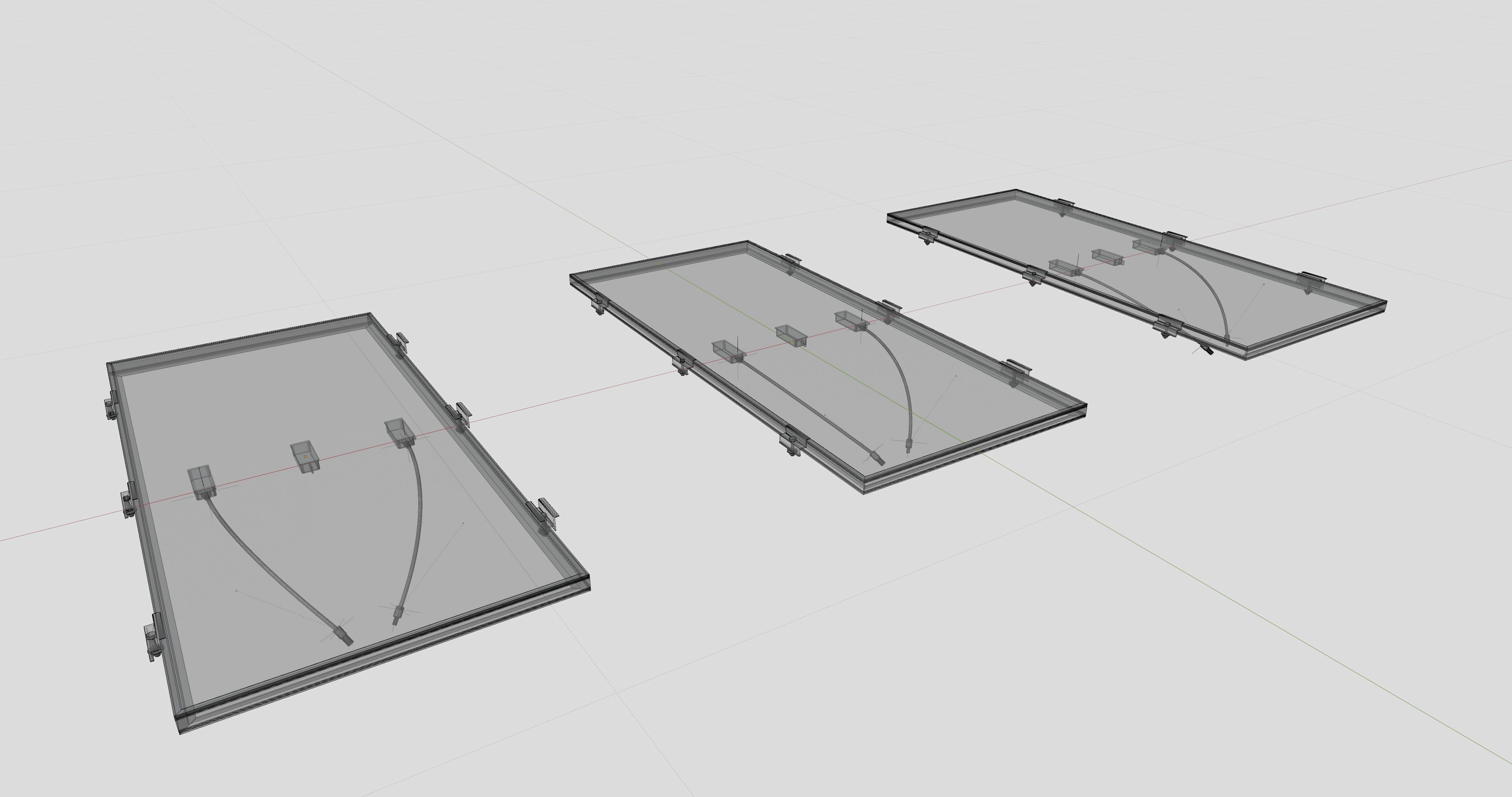 Black Framed Solar Panel 160W 1480x670x35mm 3D model_17