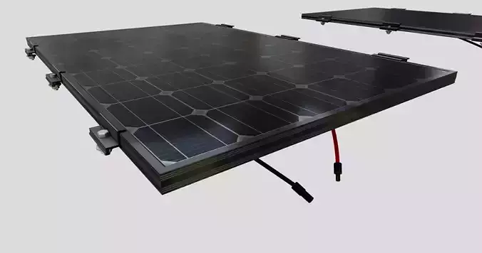 Black Framed Solar Panel 100W 1010x670x25mm