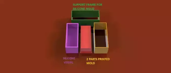 Rectangular Soap Mold  No Waste Perfectly Sized 75 gram