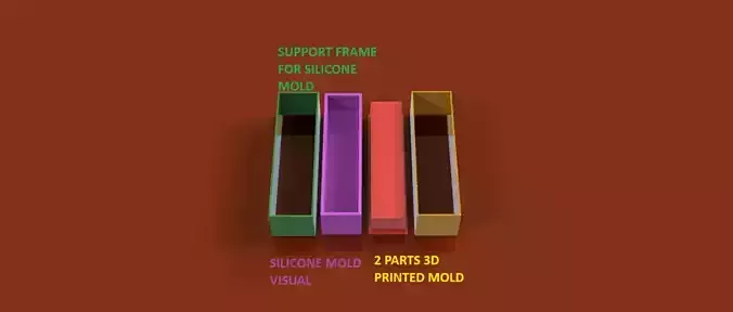 Rectangular Soap Mold 12 bars 100 Gram