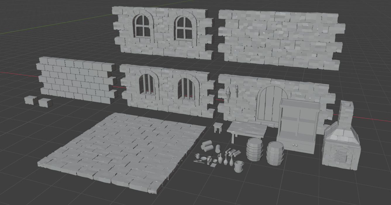 Medieval Low-Poly 3D Asset Pack Low-poly 3D model_5