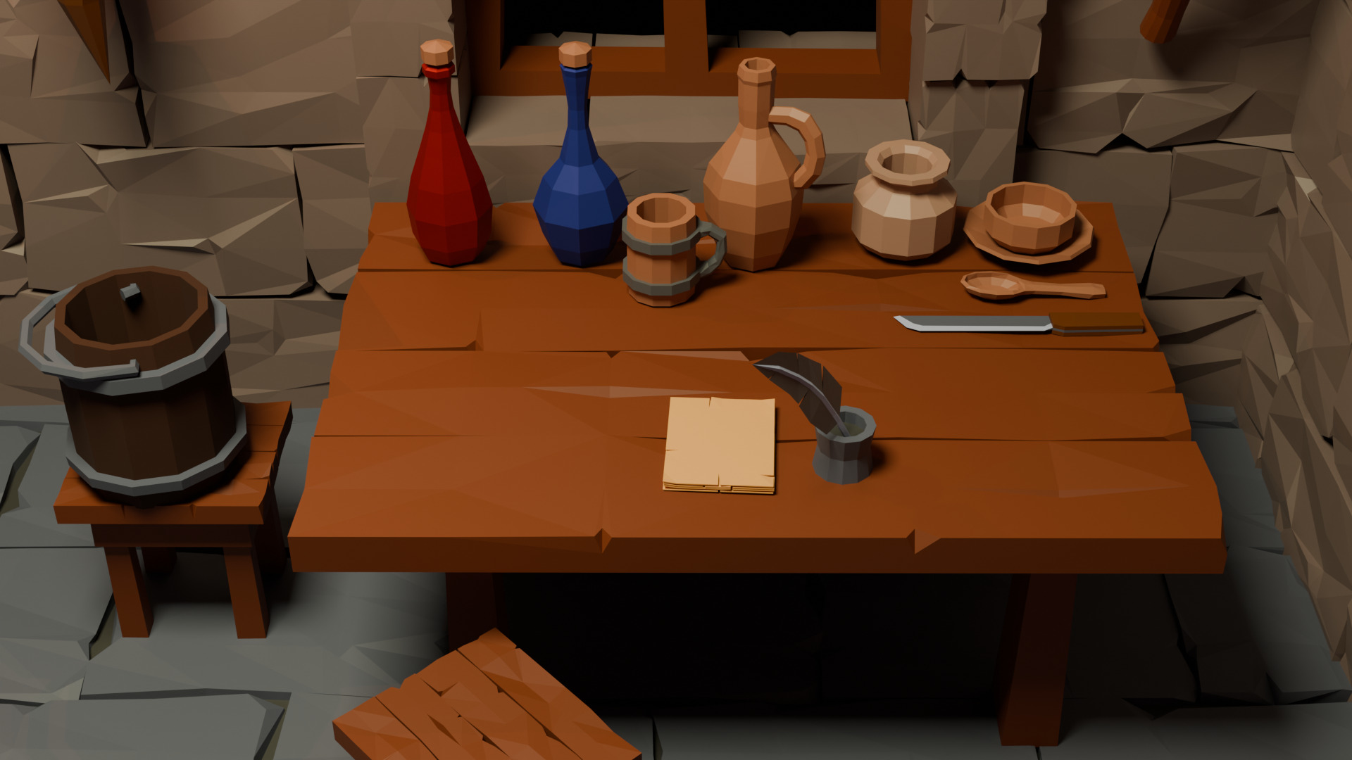 Medieval Low-Poly 3D Asset Pack Low-poly 3D model_6