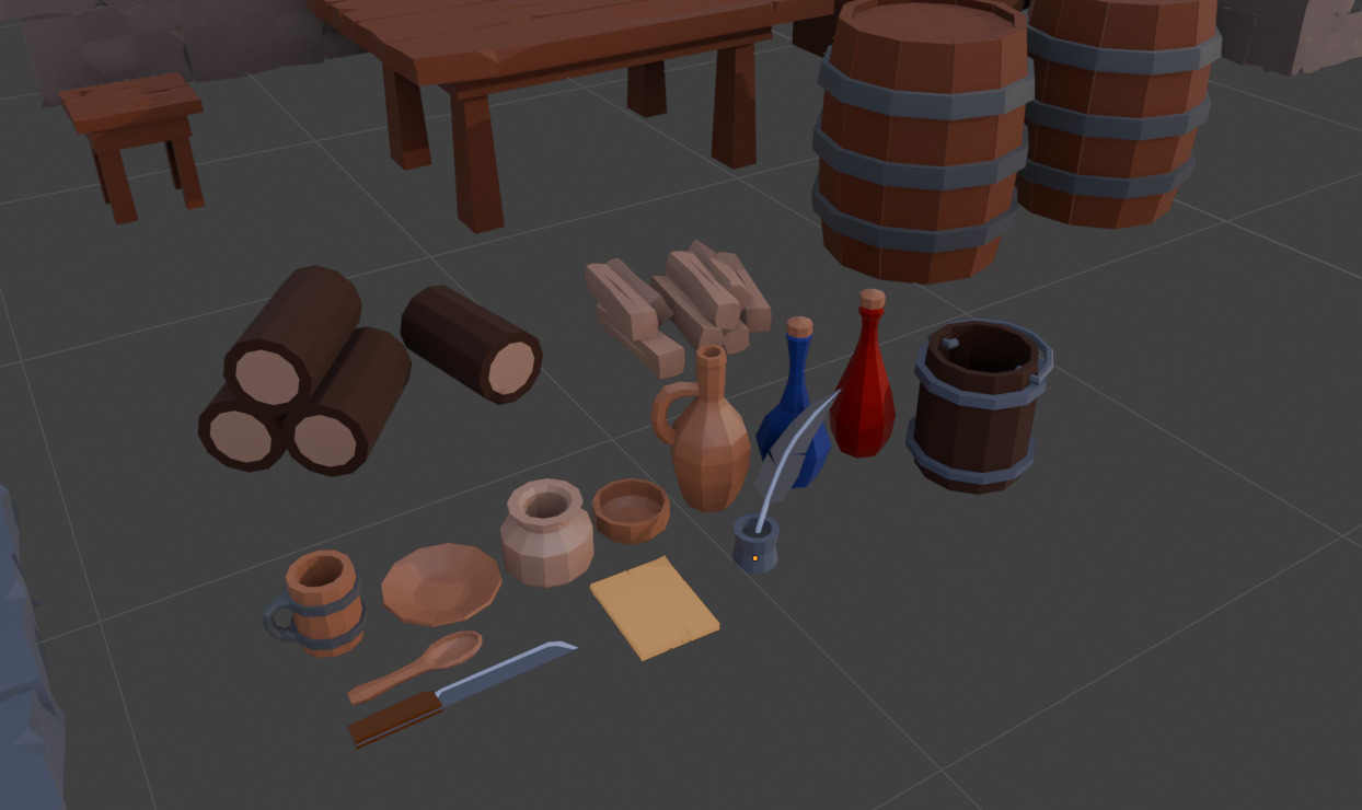Medieval Low-Poly 3D Asset Pack Low-poly 3D model_2