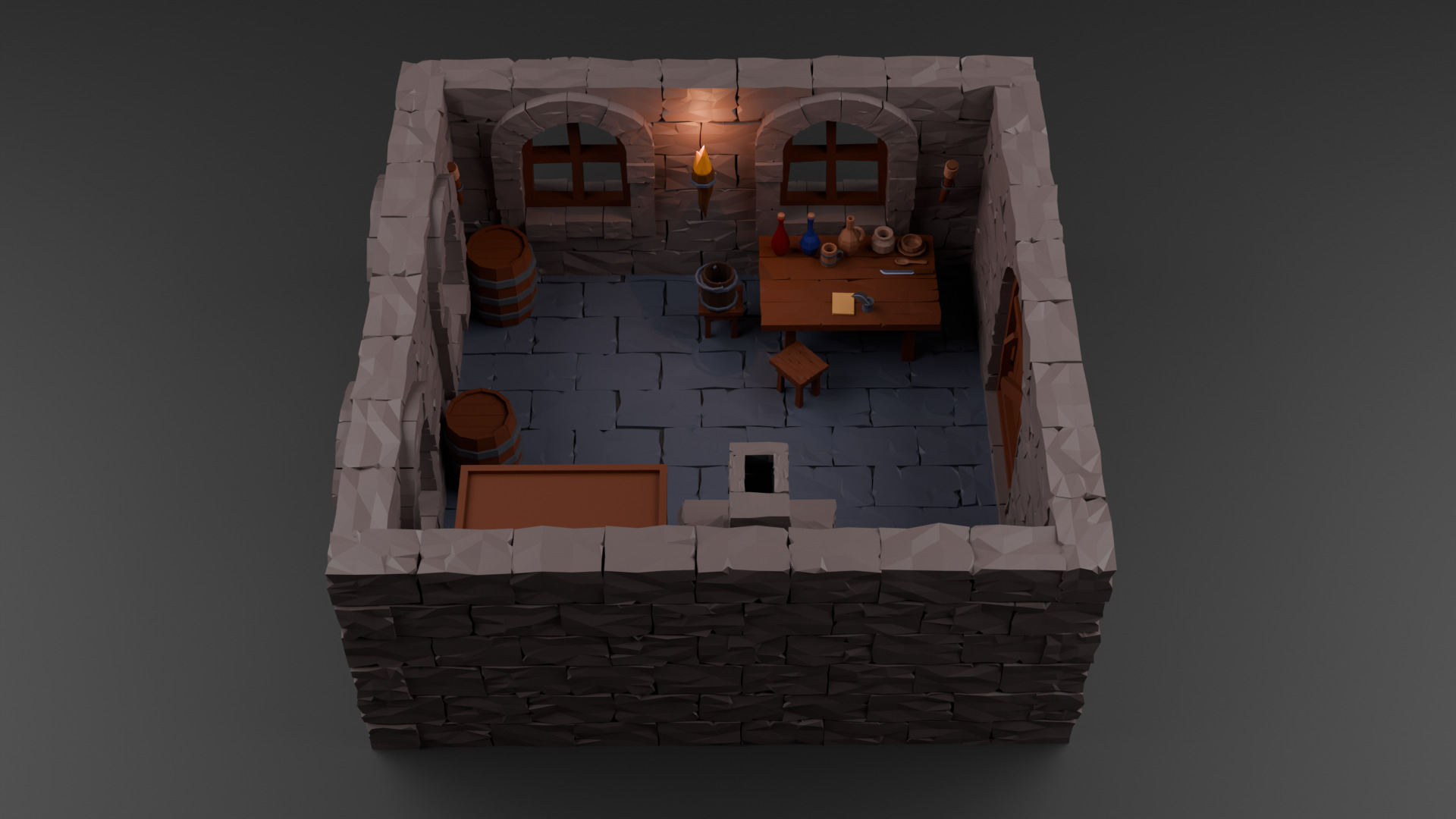 Medieval Low-Poly 3D Asset Pack Low-poly 3D model_8