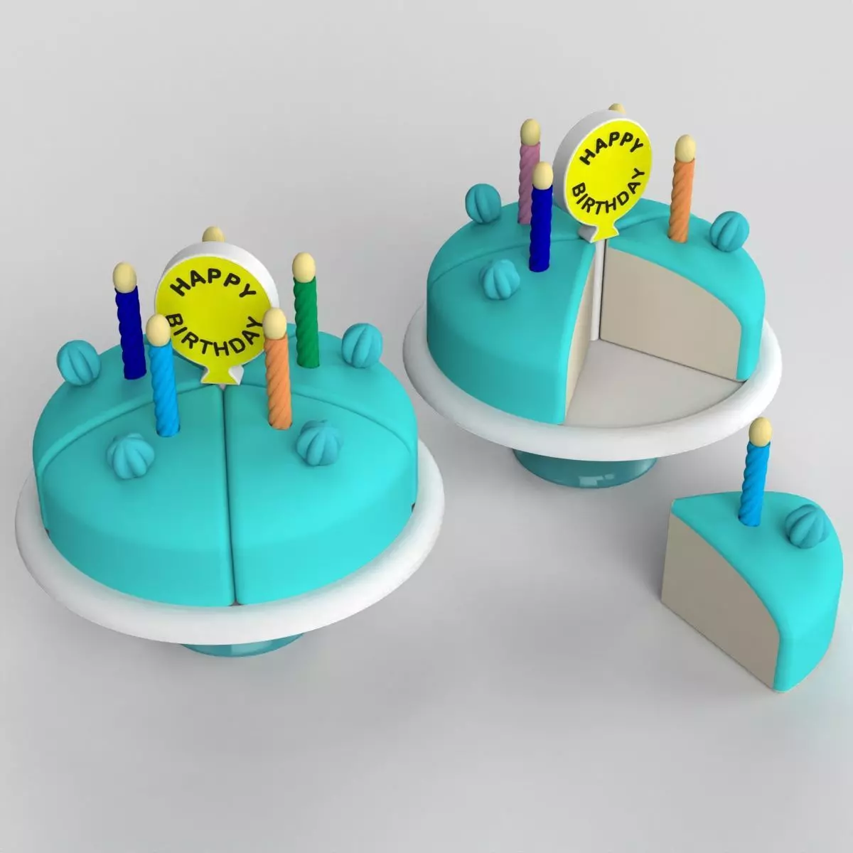 Birthday Cake 3D print model_0