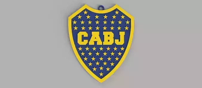 Club Atletico Boca Juniors logo crest football keychain pendant