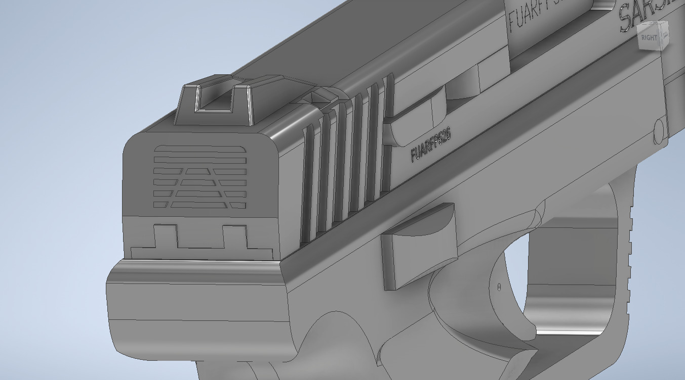 SARSILMAZ SAR 9 Low-poly 3D model_4