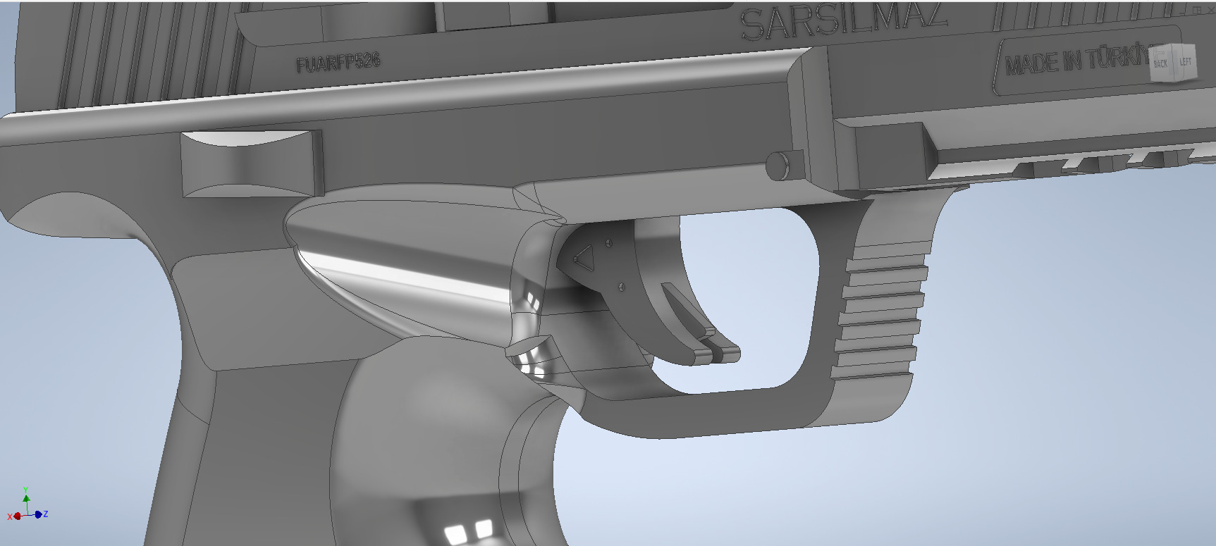 SARSILMAZ SAR 9 Low-poly 3D model_5