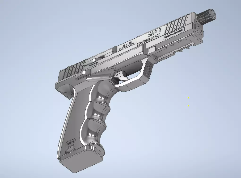 SARSILMAZ SAR 9 Low-poly 3D model_0