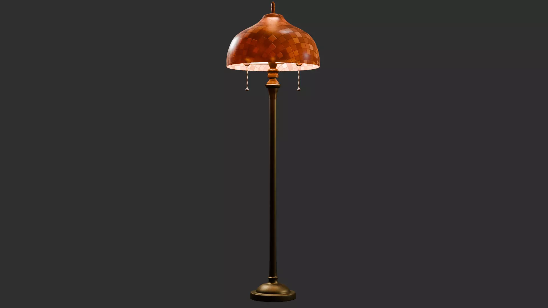 Vintage Brass Floor Lamp Pack 3D model_5