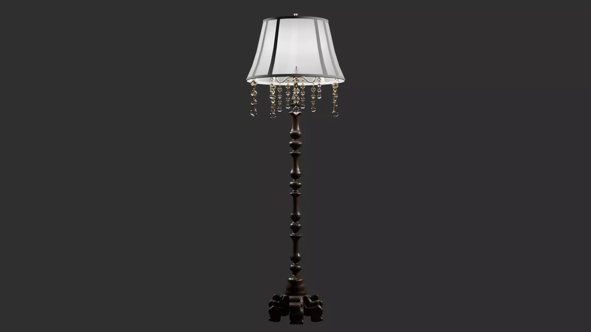 Vintage Brass Floor Lamp Pack 3D model_3