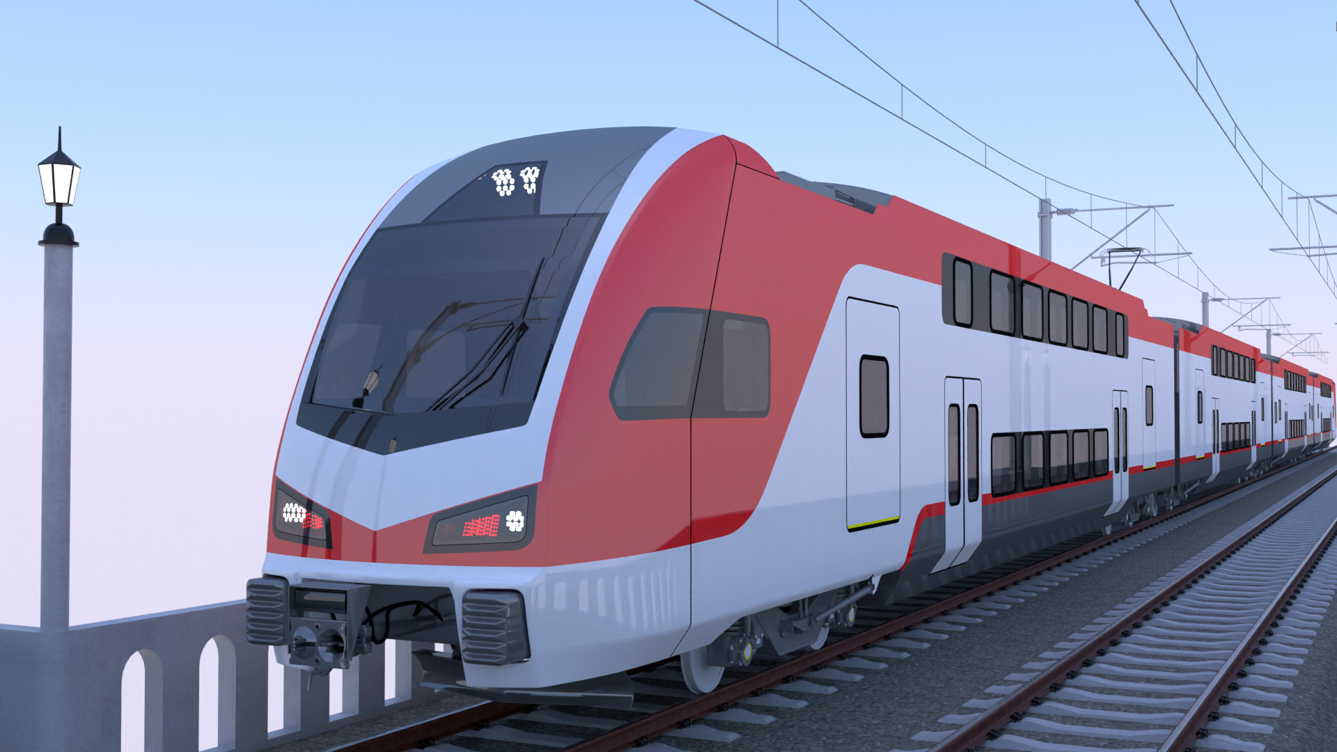 Stadler Kiss USA on viaduct II 3D model_4
