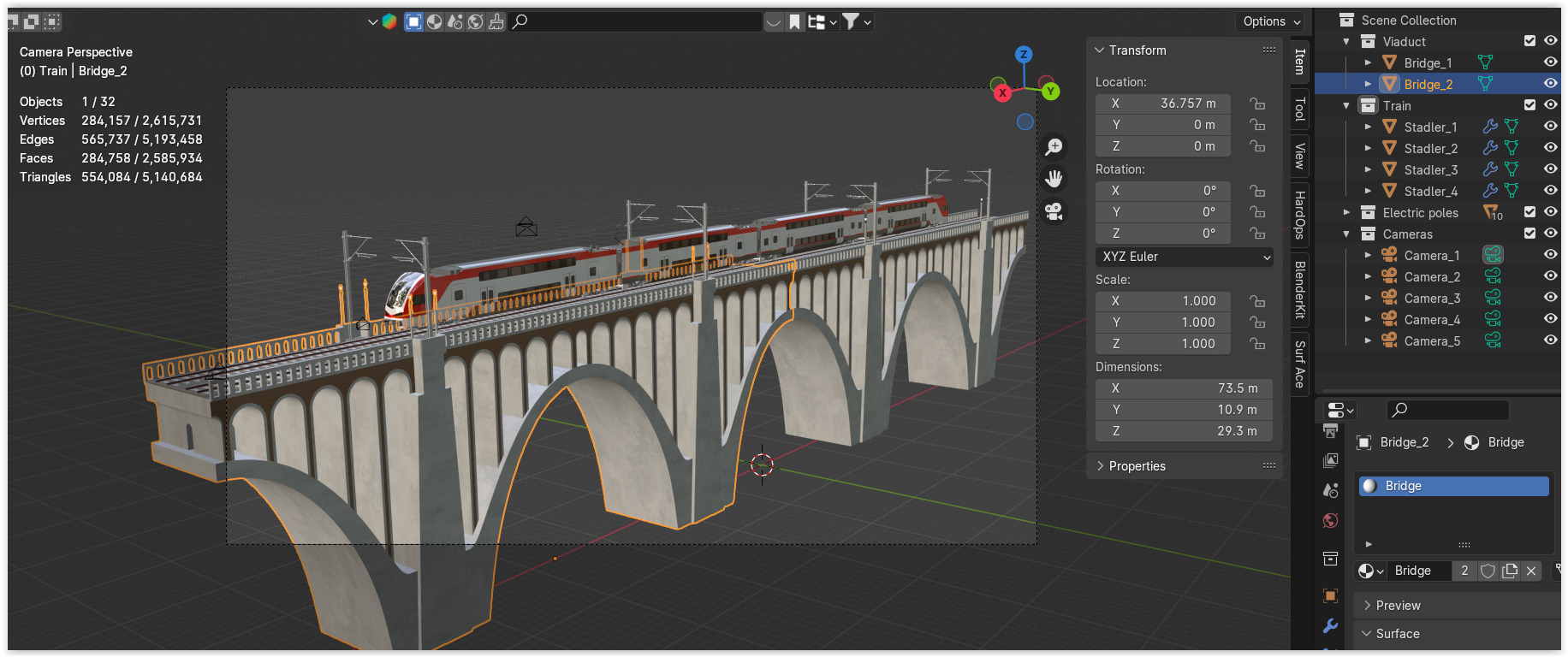 Stadler Kiss USA on viaduct II 3D model_12