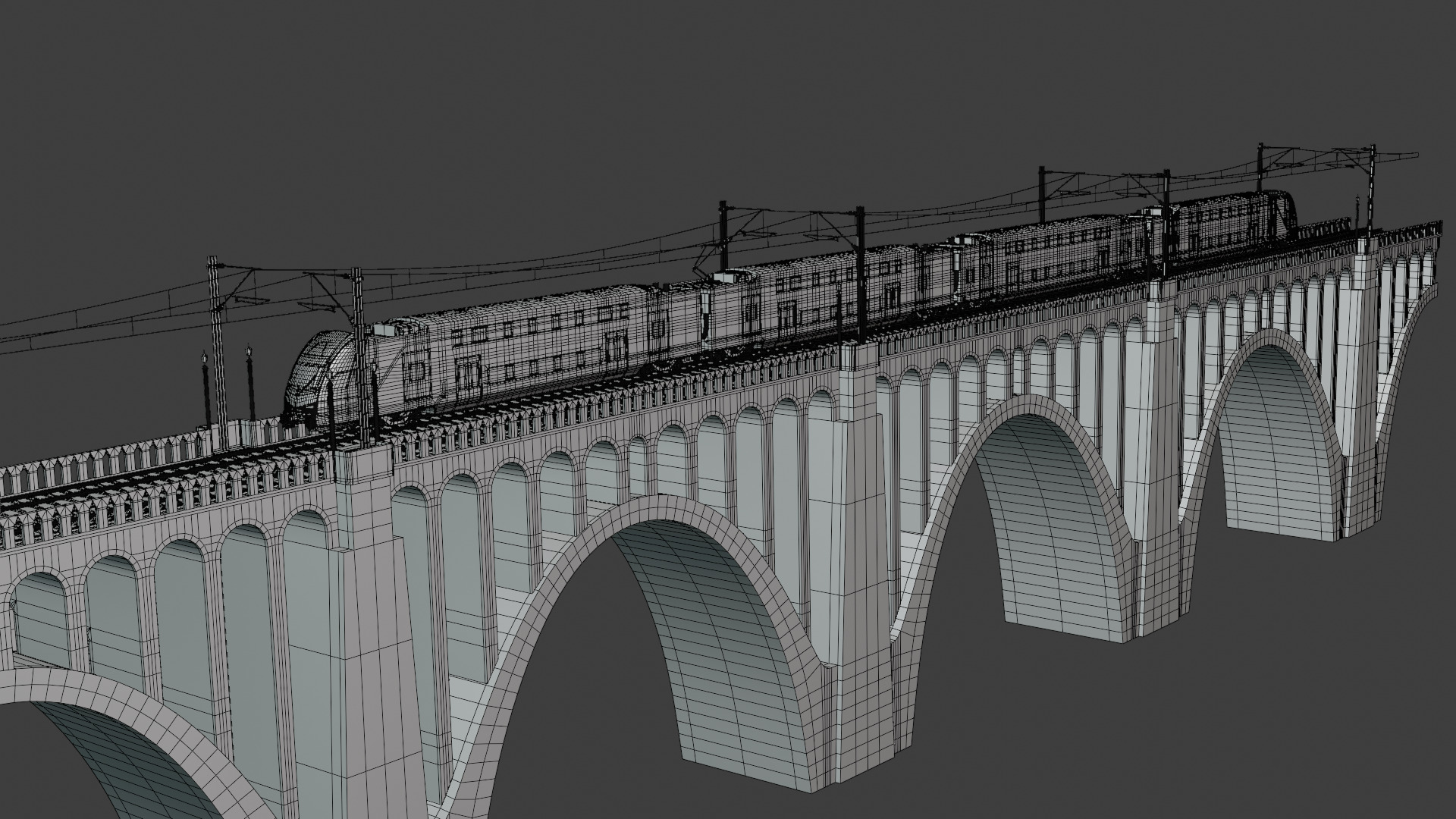 Stadler Kiss USA on viaduct II 3D model_2
