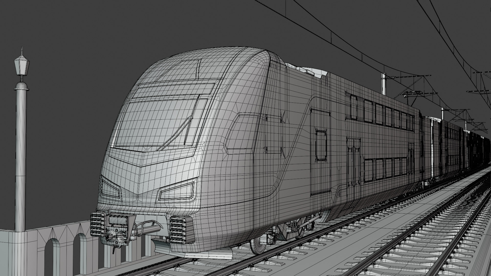 Stadler Kiss USA on viaduct II 3D model_5