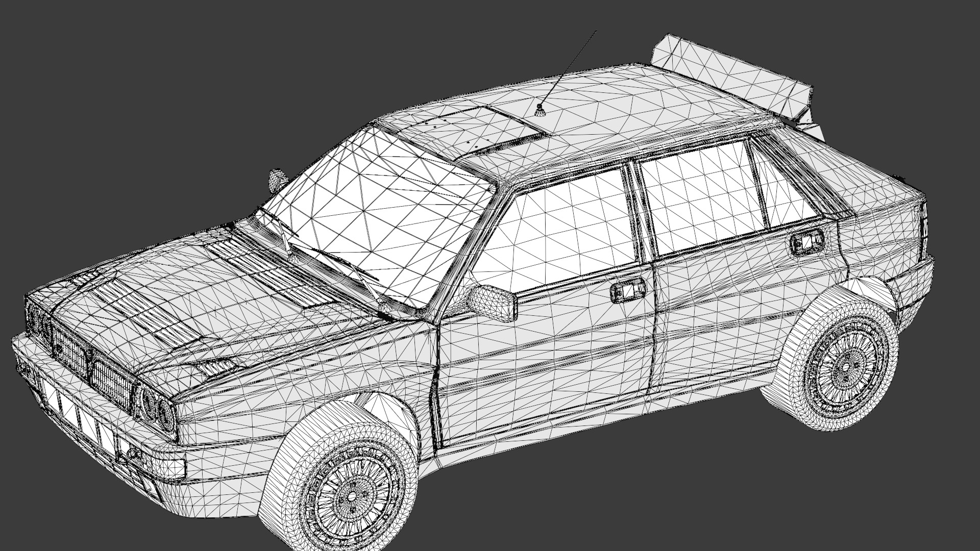 1992 Lancia Delta 3D Model High-Quality Detailed Design Low-poly 3D model_28