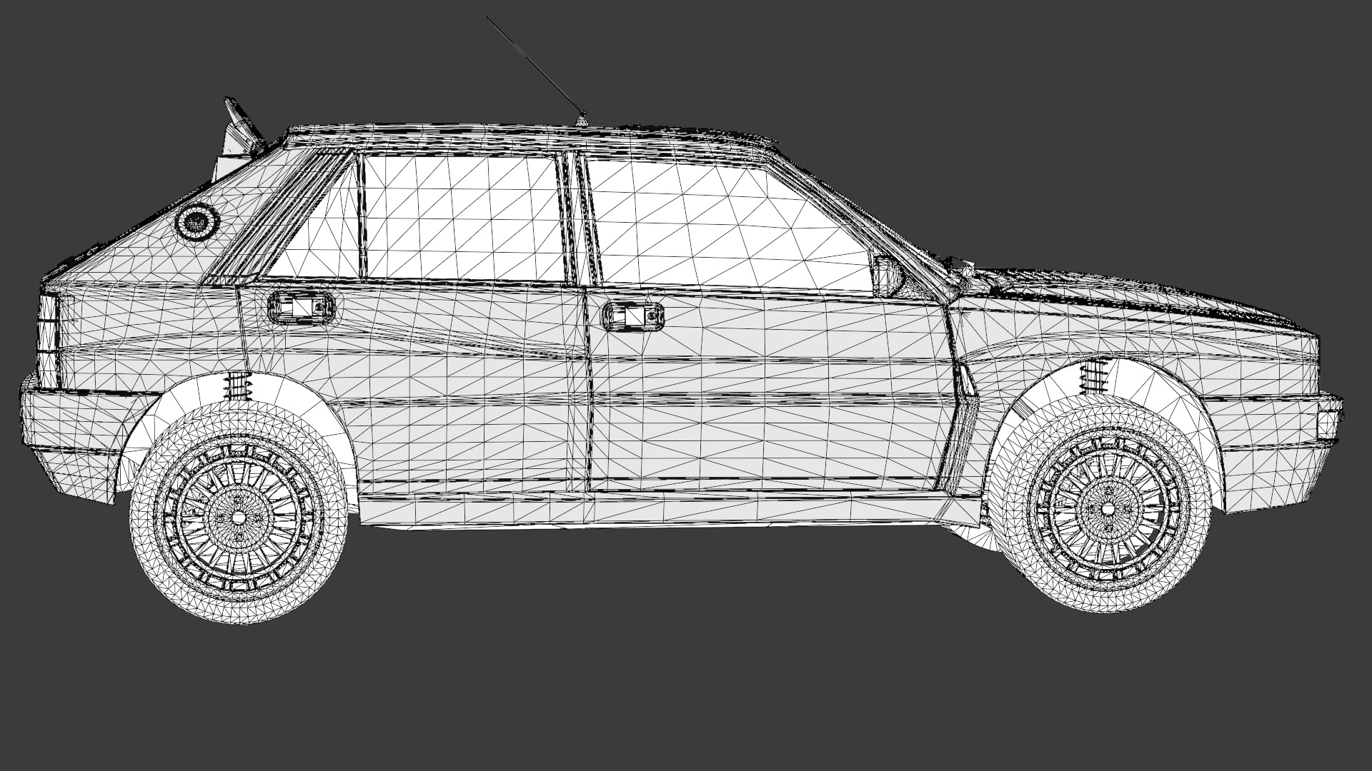 1992 Lancia Delta 3D Model High-Quality Detailed Design Low-poly 3D model_25