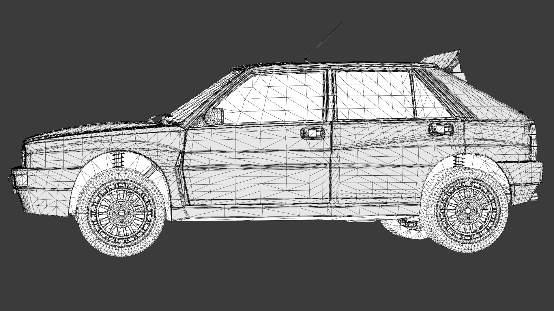 1992 Lancia Delta 3D Model High-Quality Detailed Design Low-poly 3D model_22