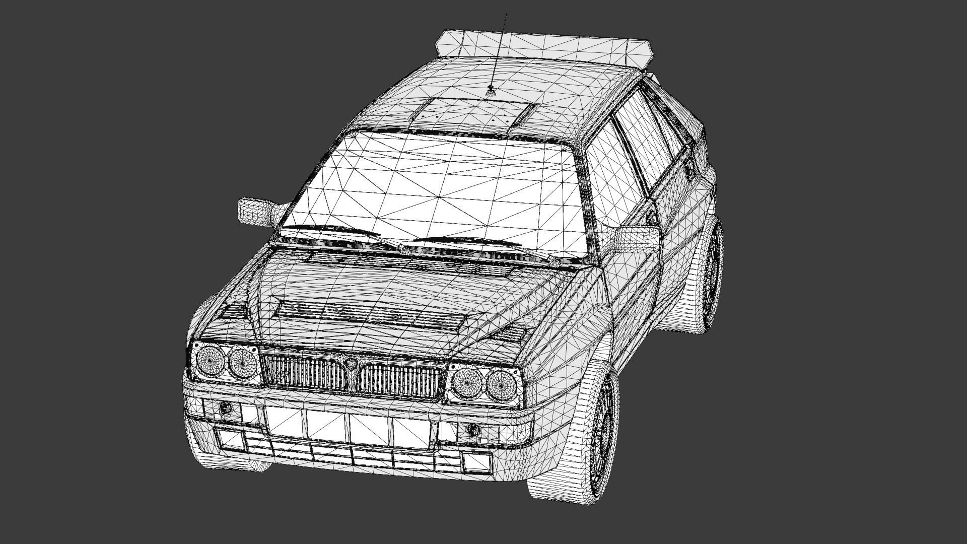 1992 Lancia Delta 3D Model High-Quality Detailed Design Low-poly 3D model_27