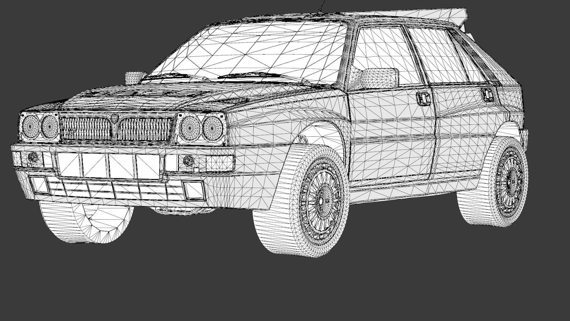 1992 Lancia Delta 3D Model High-Quality Detailed Design Low-poly 3D model_21