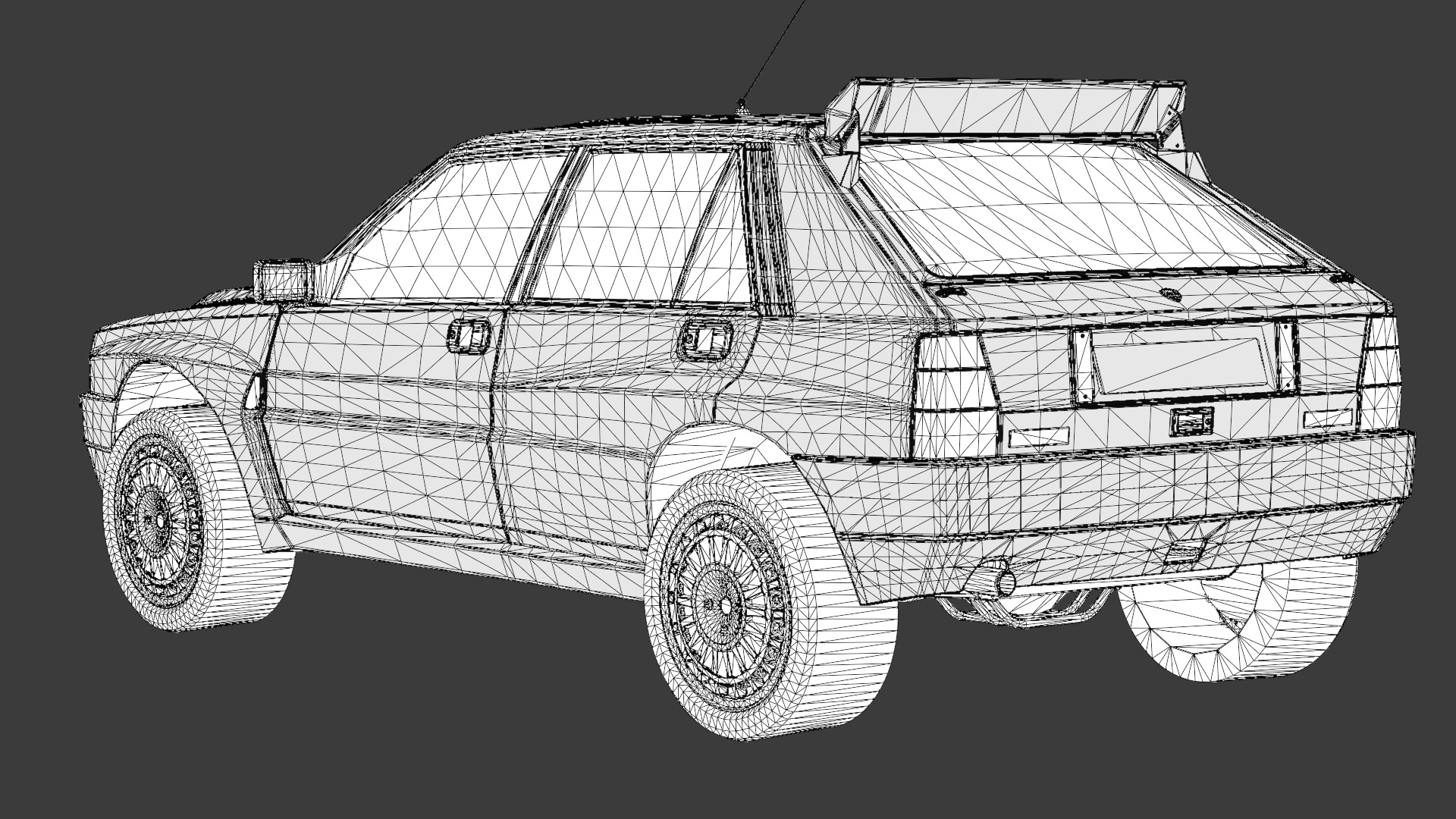 1992 Lancia Delta 3D Model High-Quality Detailed Design Low-poly 3D model_20