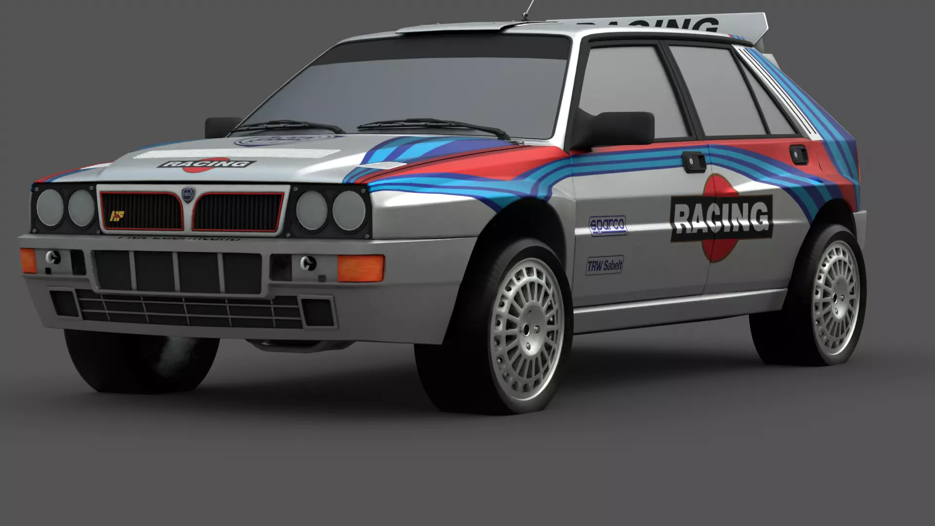 1992 Lancia Delta 3D Model High-Quality Detailed Design Low-poly 3D model_0