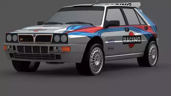 1992 Lancia Delta 3D Model High-Quality Detailed Design Low-poly 3D model 1992 Lancia Delta 3D Model High-Quality Detailed Design Low-poly 3D model