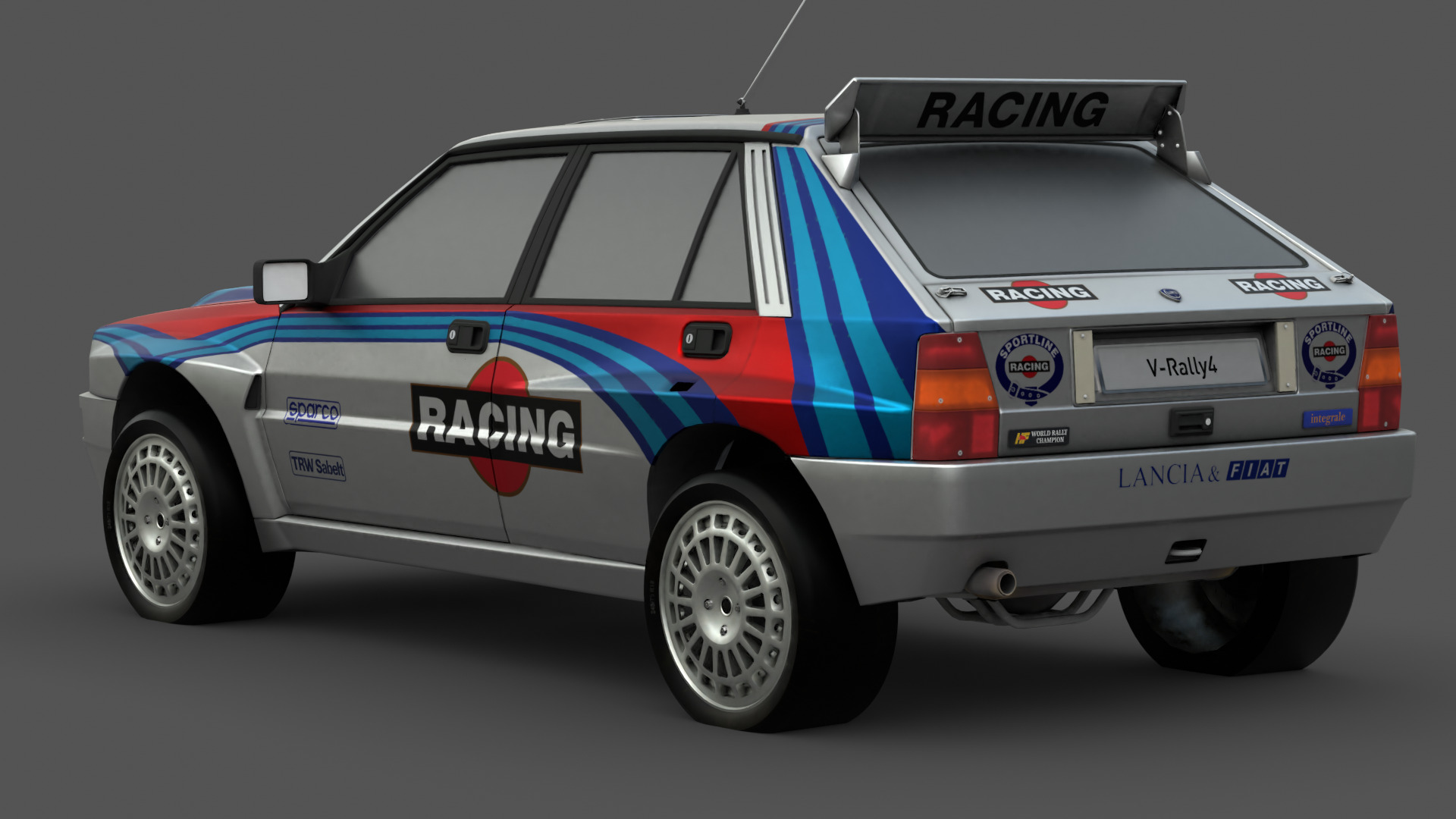 1992 Lancia Delta 3D Model High-Quality Detailed Design Low-poly 3D model_8