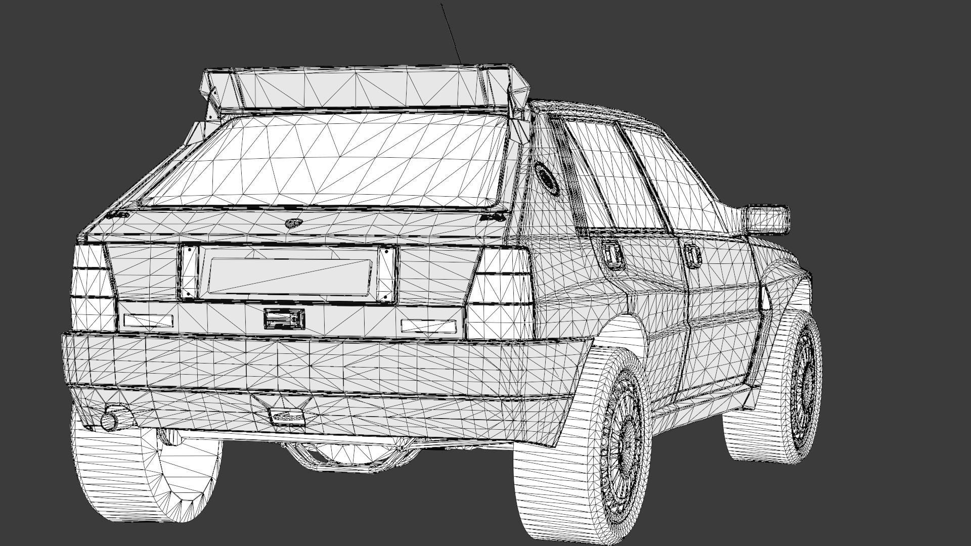 1992 Lancia Delta 3D Model High-Quality Detailed Design Low-poly 3D model_24