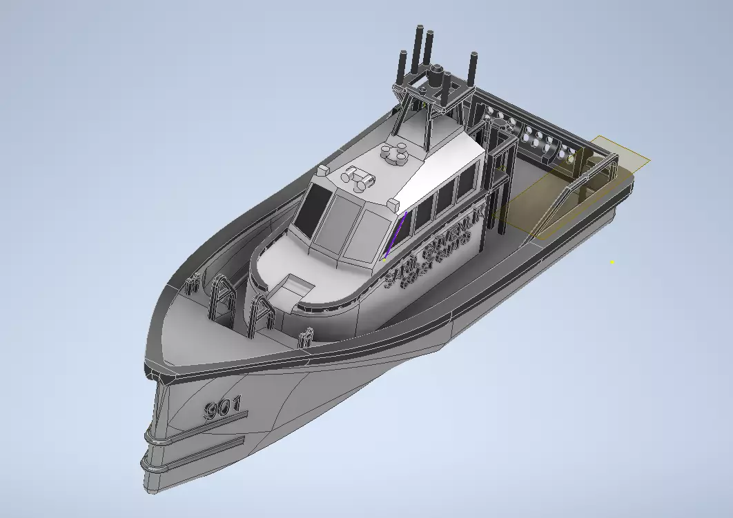 Turkish Coast Guard boat code 901 3D print model