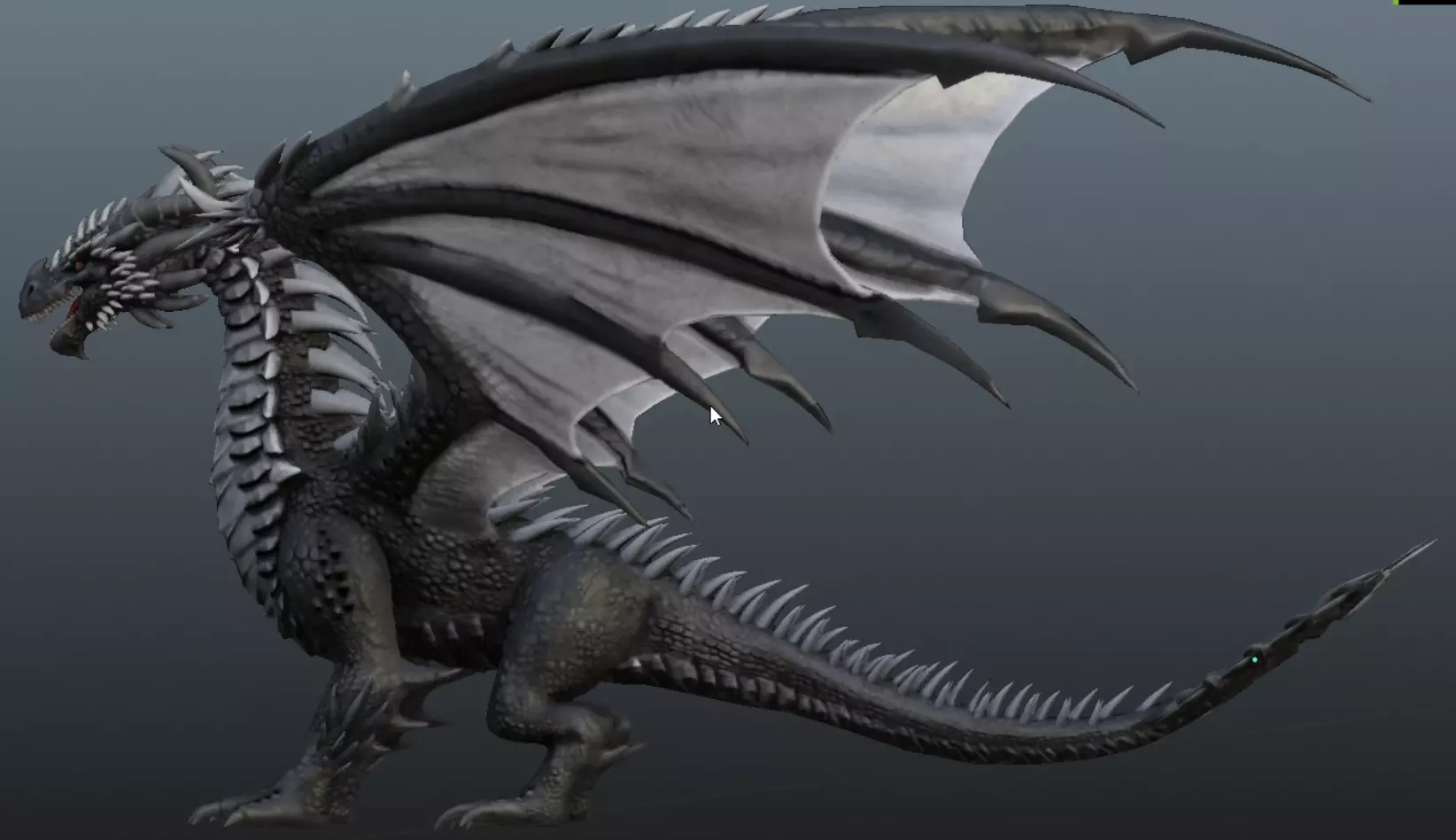 Black Dragon Low-poly 3D model
