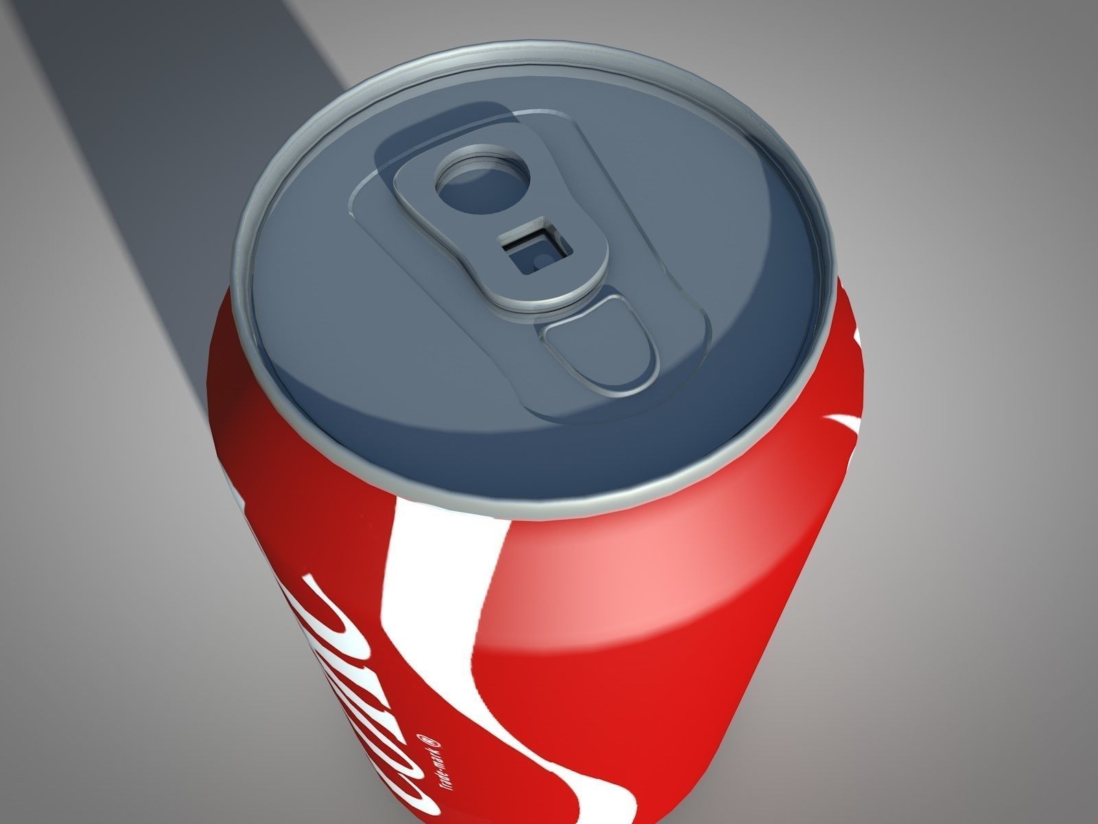 Can of Coke textured 3D model_1