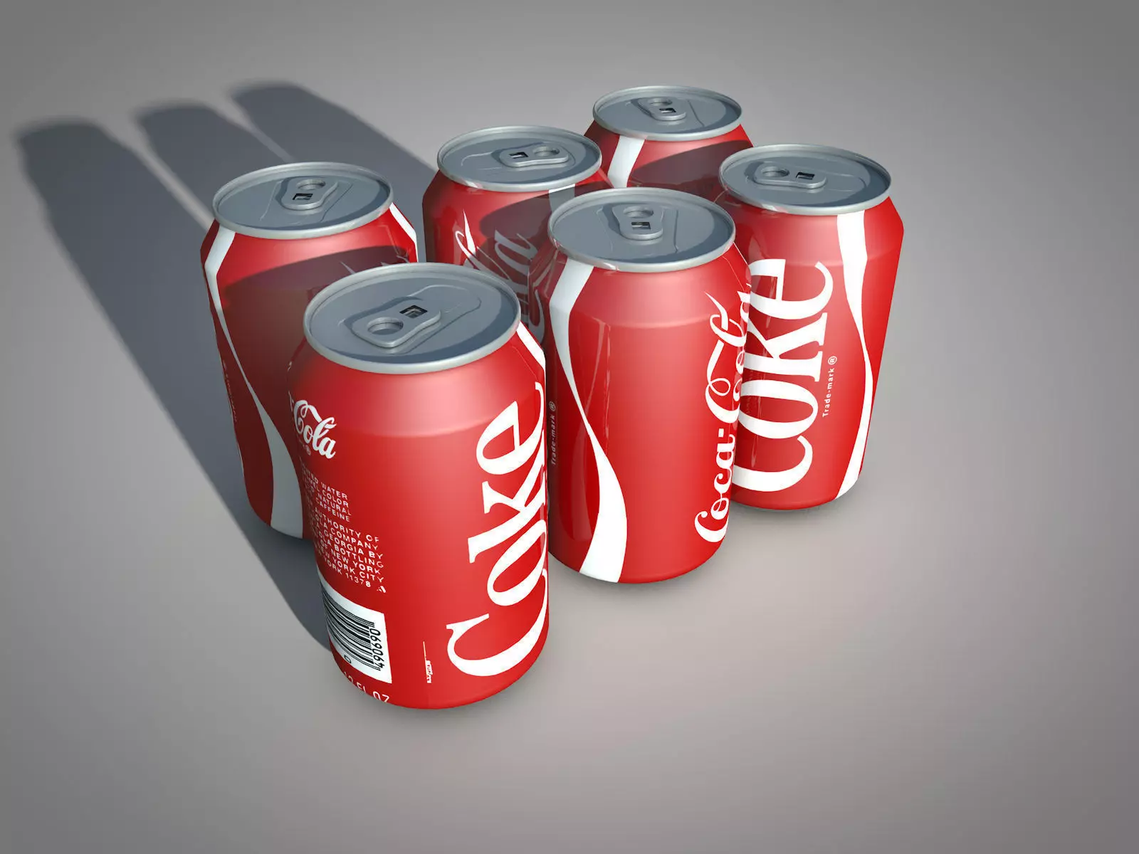 Can of Coke textured 3D model_0