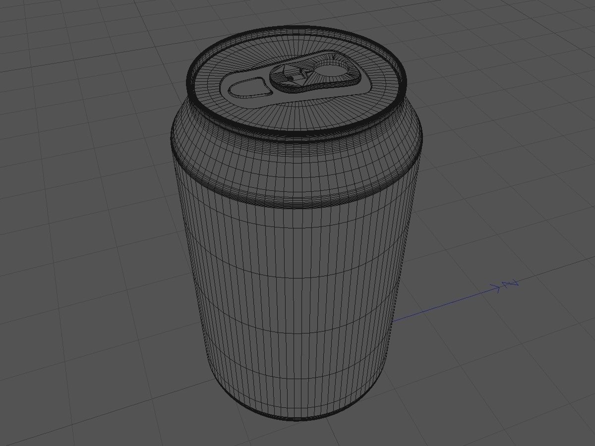 Can of Coke textured 3D model_2