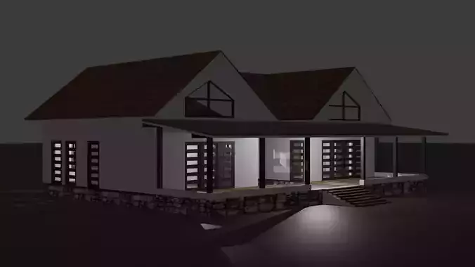 Modern Minimalist House 3D Model  3D model
