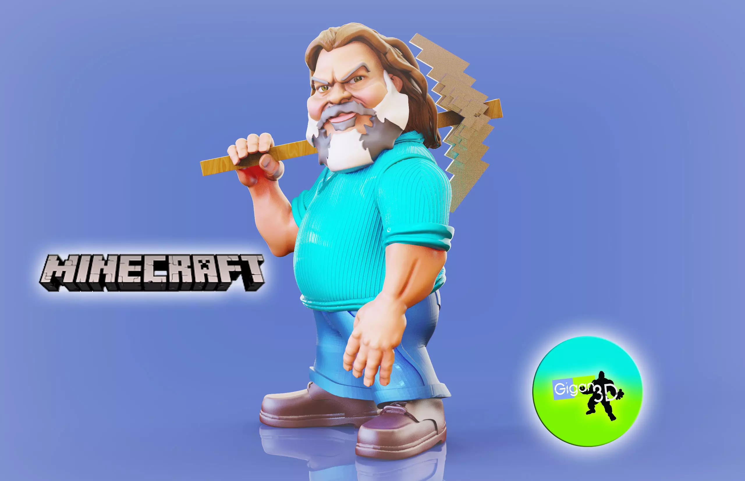 JACK BLACK - MINECRAFT 3D print model_0