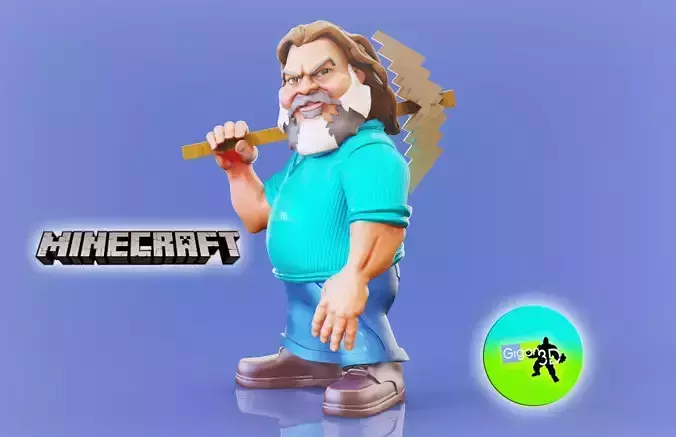 JACK BLACK - MINECRAFT 3D print model